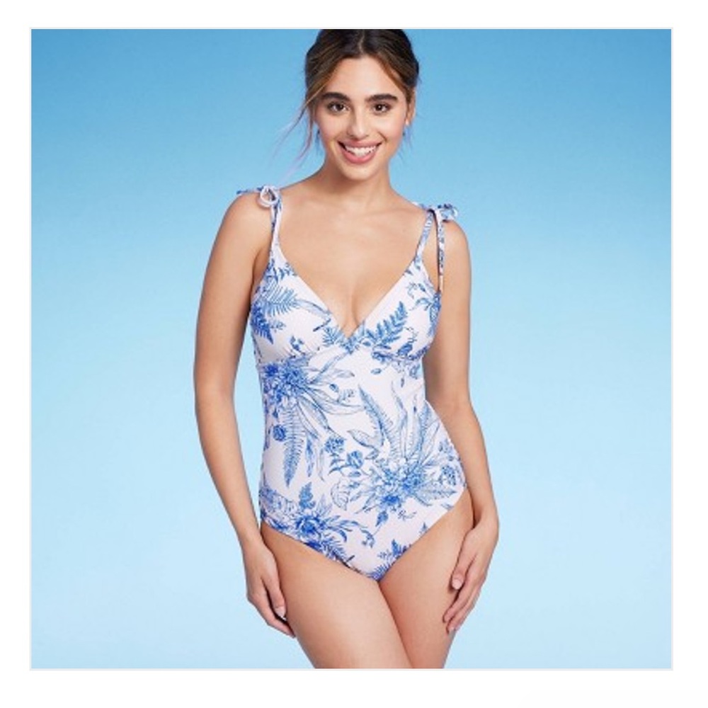 Women's Shoulder Tie Medium Coverage One Piece Swimsuit - Kona Sol